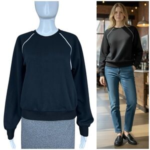 SPANX AirEssentials Pique Long Sleeve Crewneck Top Size M Sweatshirt